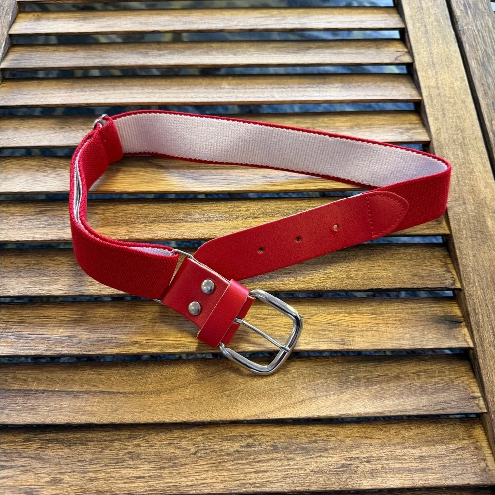 Youth Baseball Softball Vibrant Scarlett Red Kids Belt